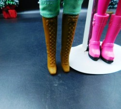 blue pink fashion doll boots